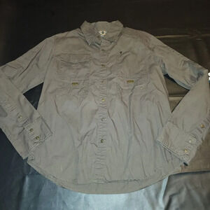 Blac‎ Label Mens Metal Long Sleeve Snap Button Shirt XL